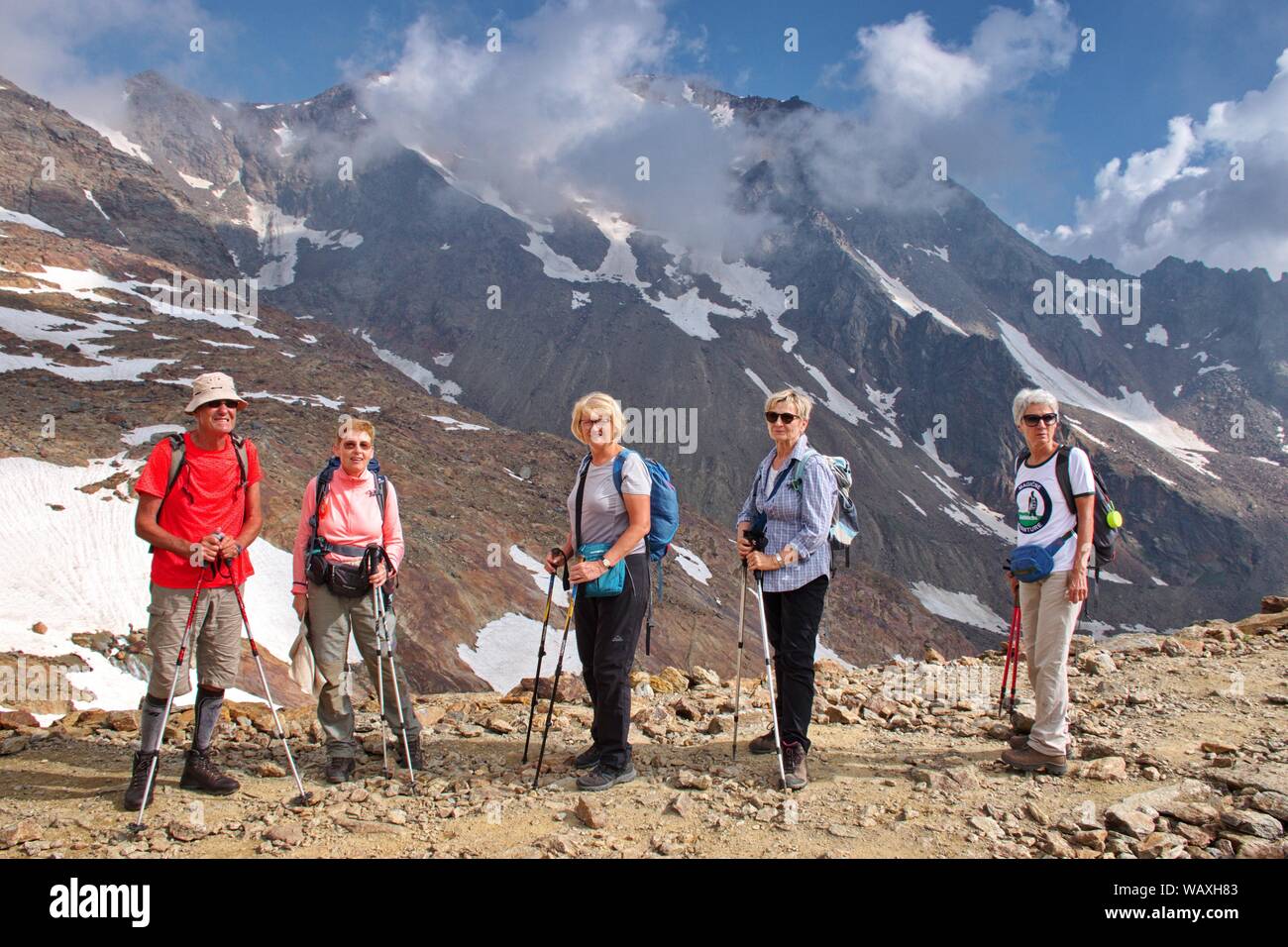 Mature group hiking hi-res stock photography and images - Alamy