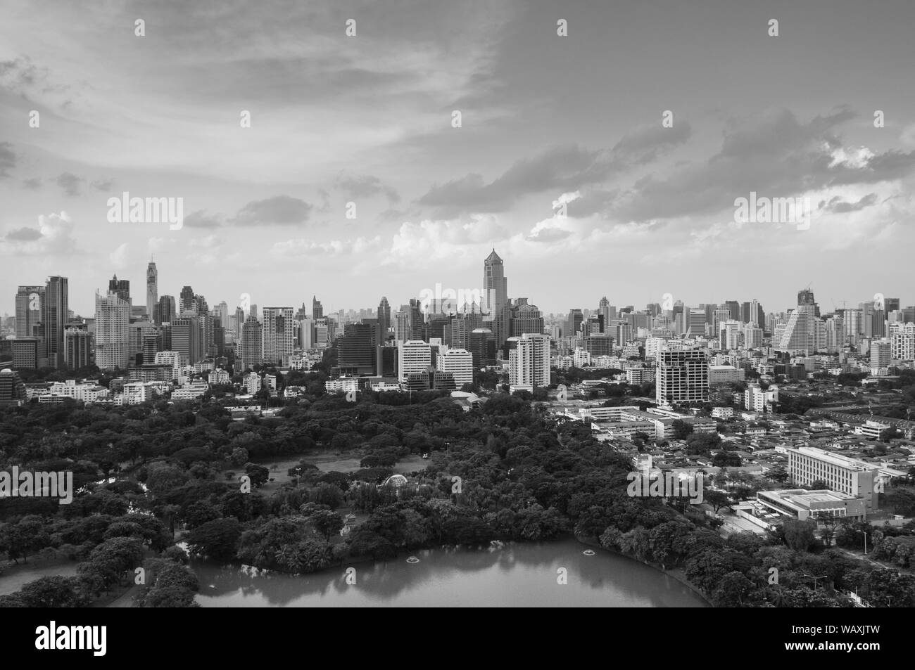 Lumpini park bangkok Black and White Stock Photos & Images - Alamy