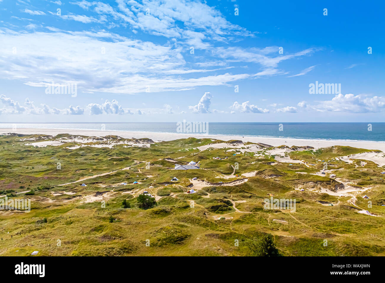 View from lighthous Amrum on the coast Stock Photo