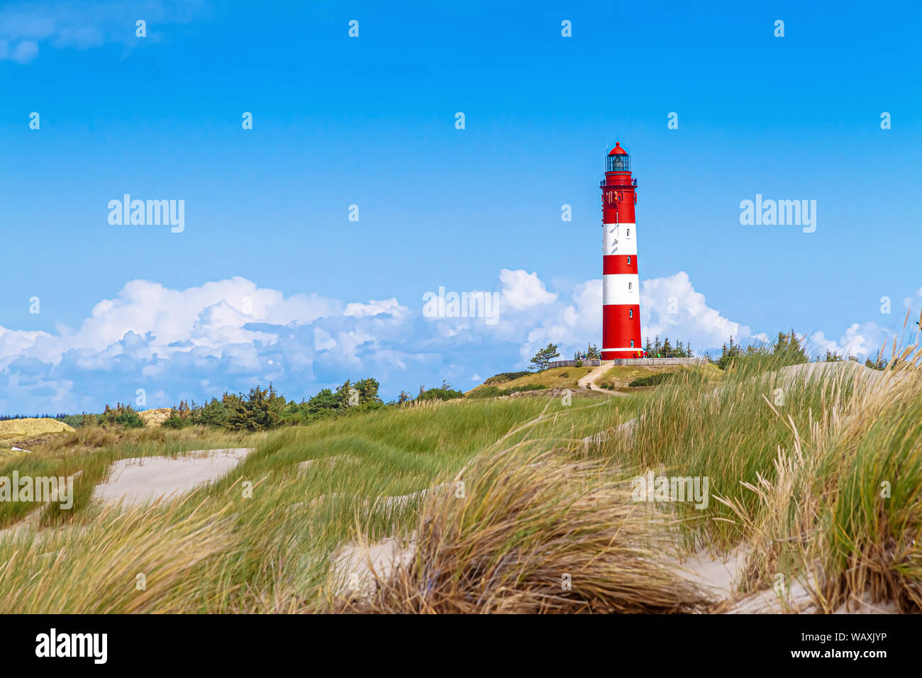 View On The Lightouse Of Amrum, Germany Stock Photo