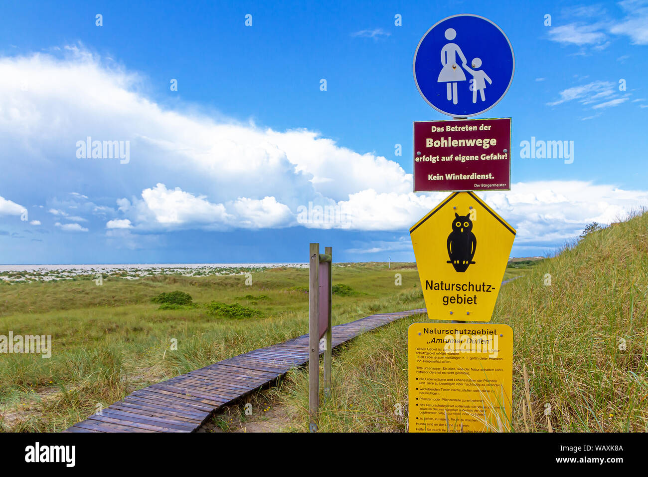 Nature conservation area on island Amrum Stock Photo