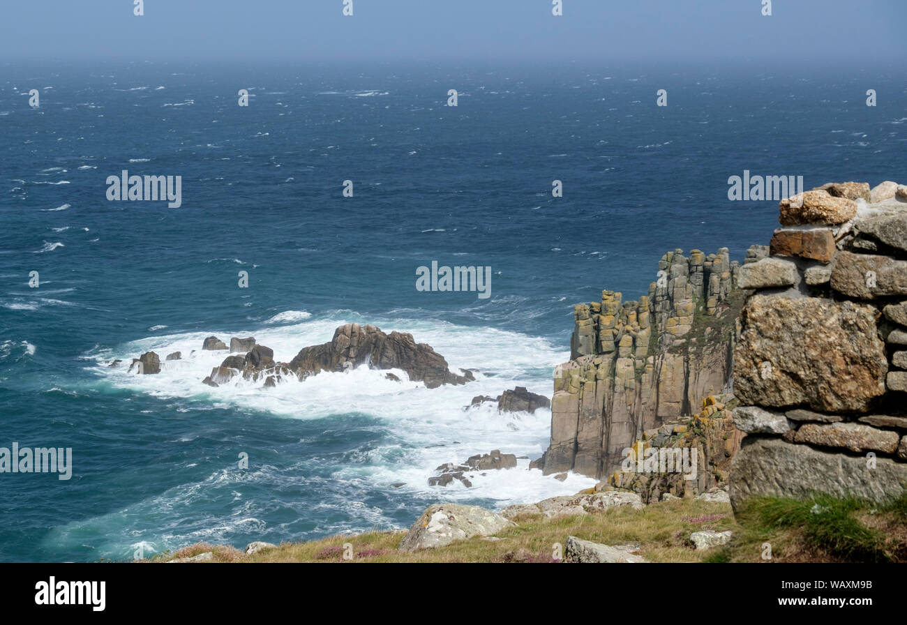 Around Lands End, the most westerly point of the UK Stock Photo Alamy