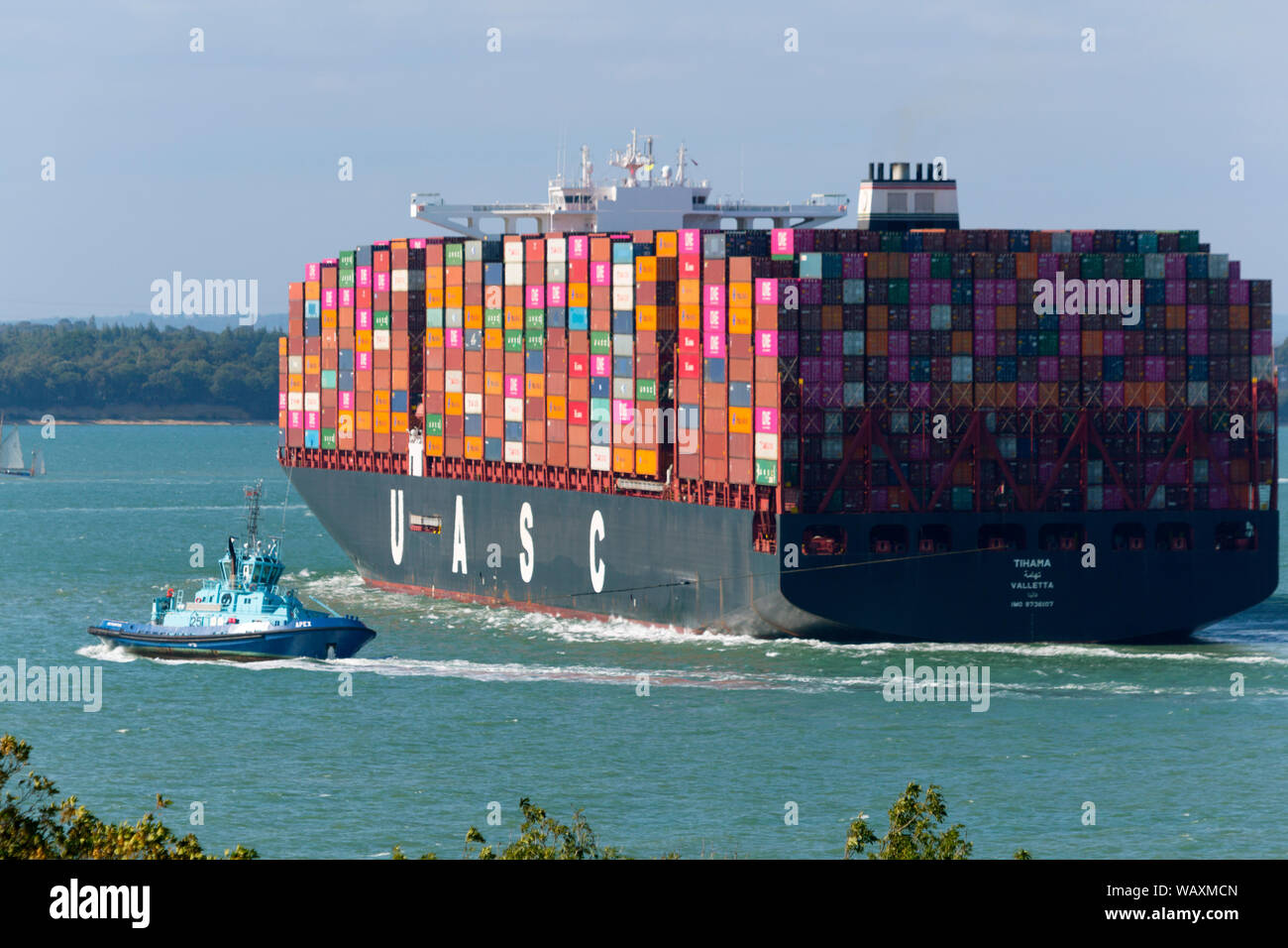 Container Ship, arriving,Tihama,Valetta,UASC,, Southampton, port,The ...