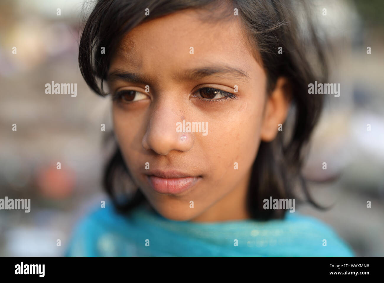 Street child in Dhaka, Bangladesh. Bangladesh has an estimated number of above 670,000 street children Stock Photo