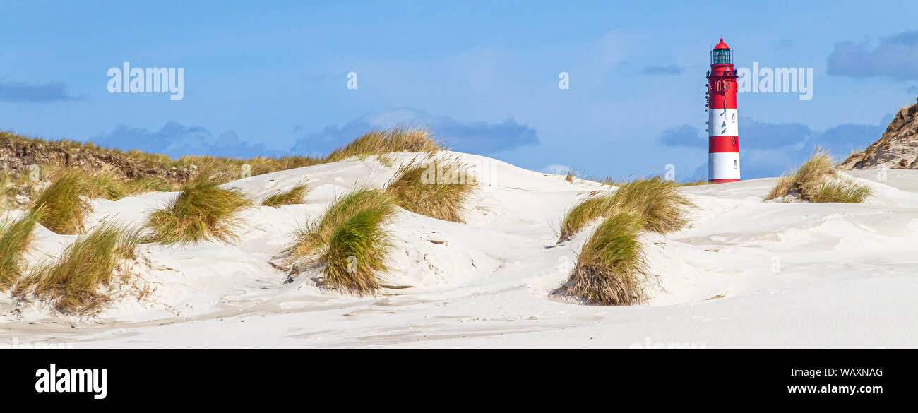 View On The Lightouse Of Amrum, Germany Stock Photo