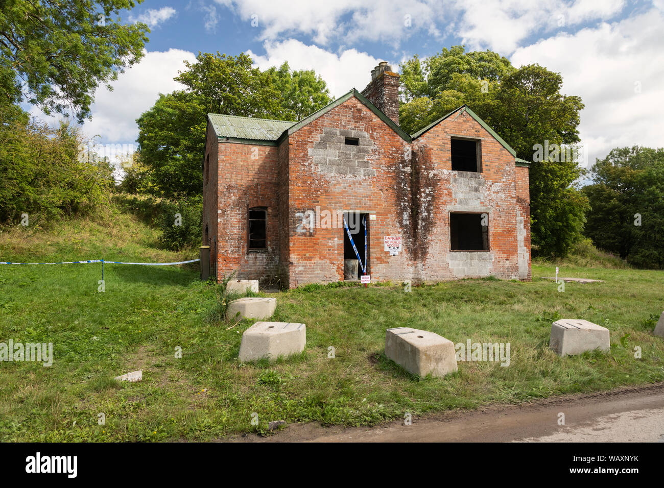 Nags Head Cottages In The Deserted Village Of Imber Which Now