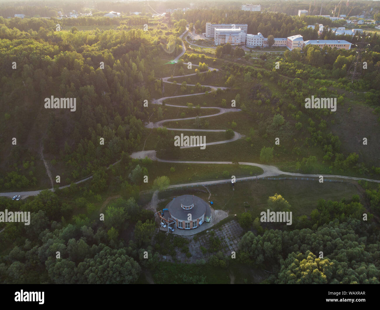Aerial top vew winding hi-res stock photography and images - Alamy