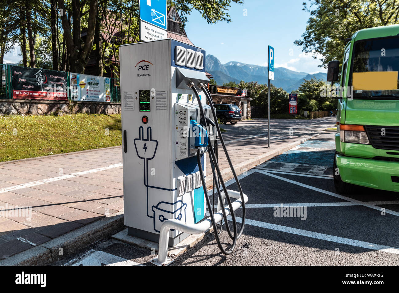 Polish Tatras, Poland July 24, 2019 Environmental concern. Electric