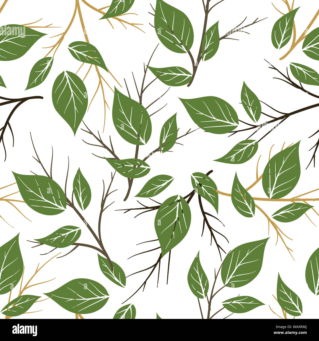seamless flower with branches pattern Stock Photo - Alamy