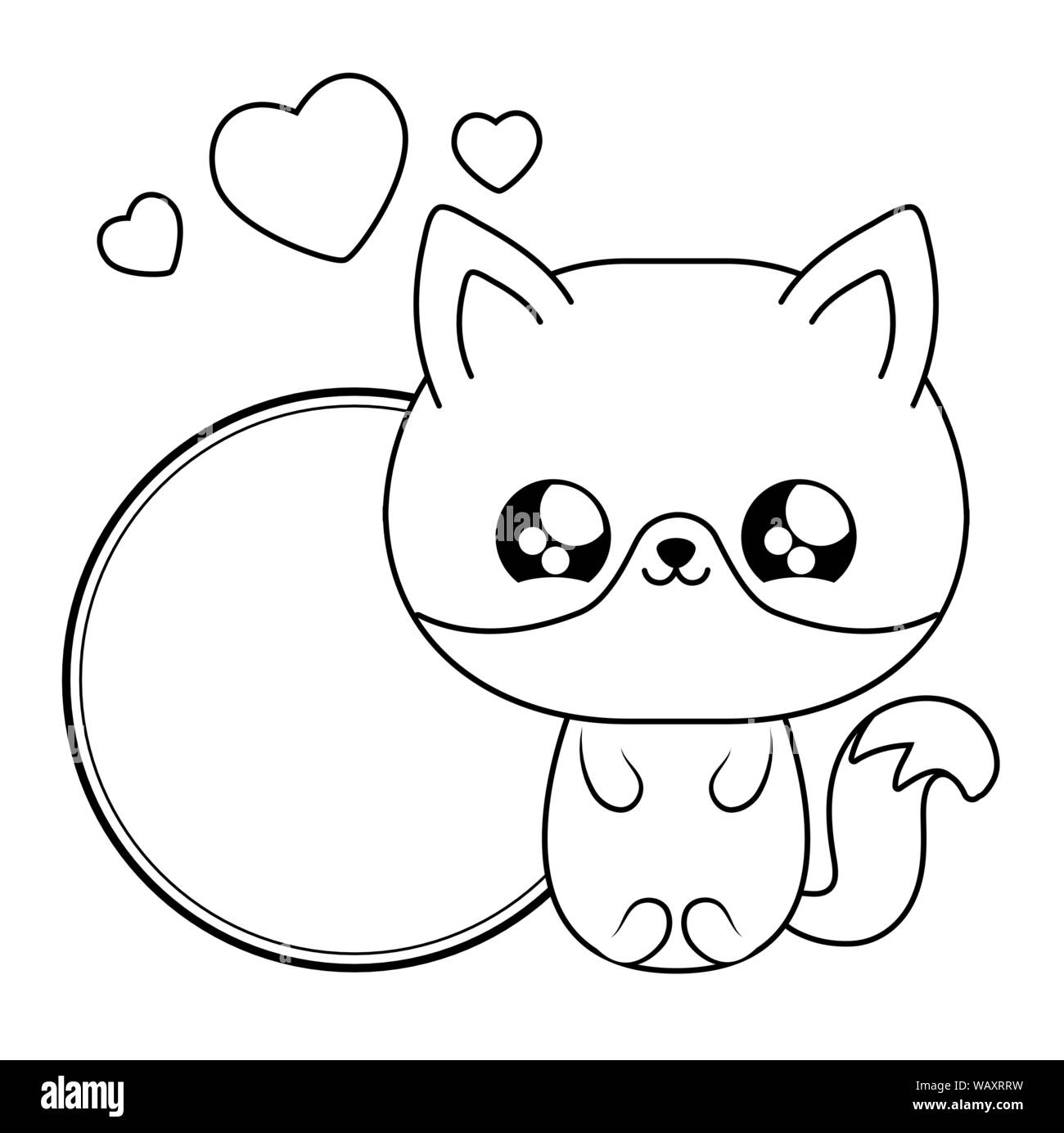 Premium Vector | Cute fox kawaii cartoon mascot logo