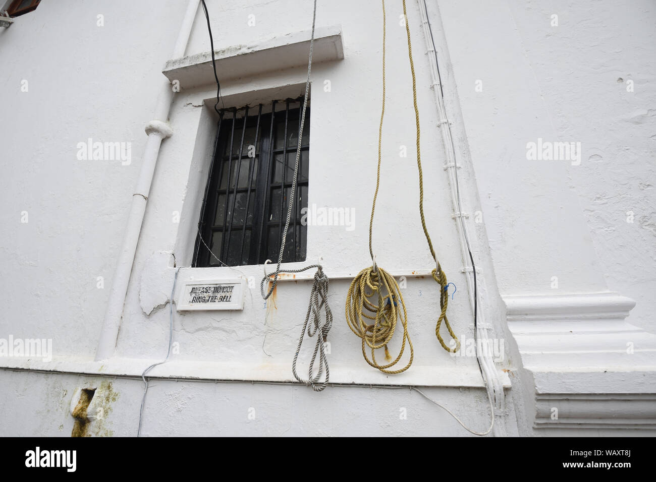 Northern window and calling bell cords of the Our Lady of the