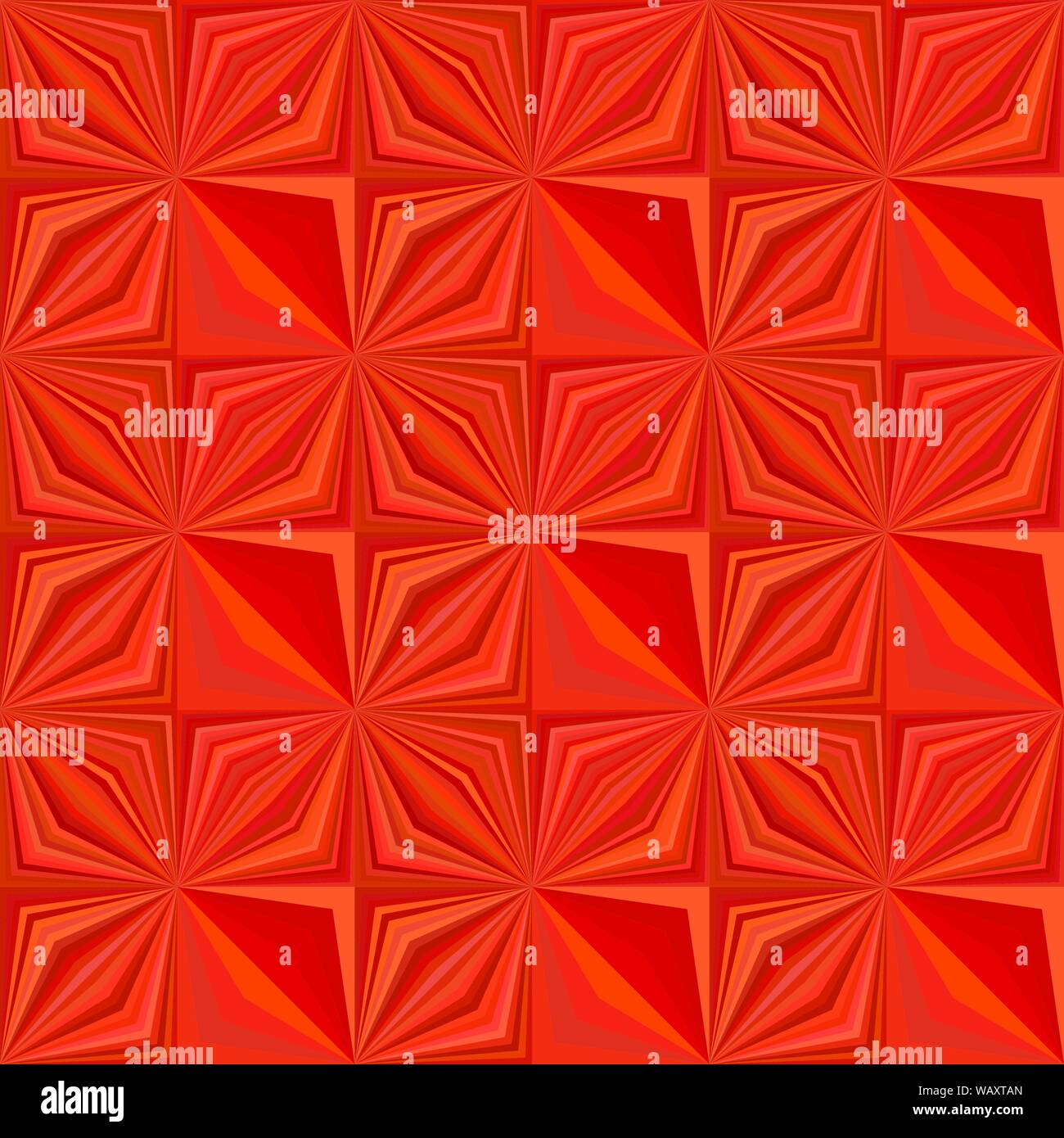 Red seamless striped shape pattern - vector tile mosaic background design Stock Vector