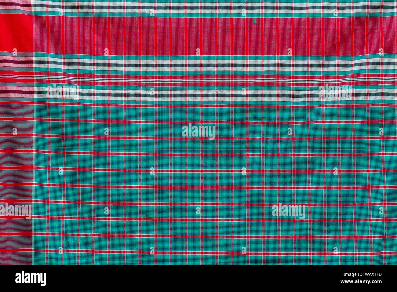 red and black bath towels