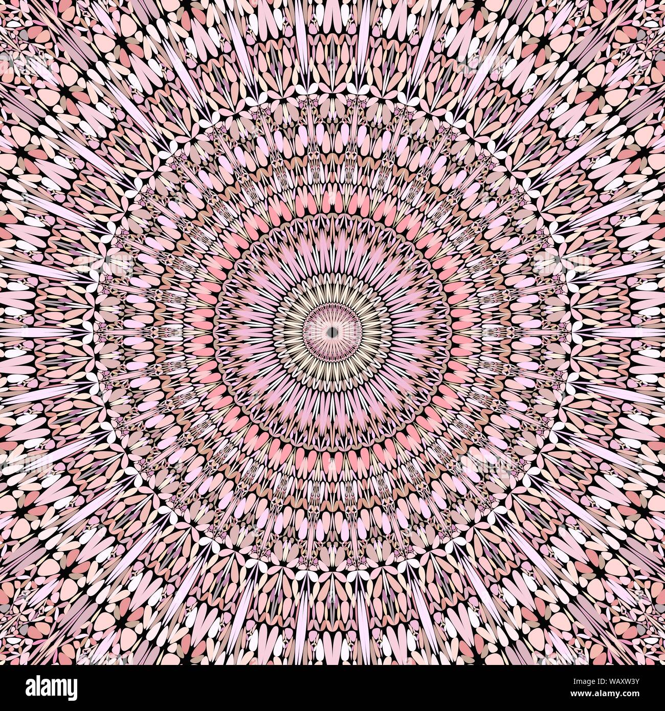 Abstract floral mandala background design - circular vector geometry ...