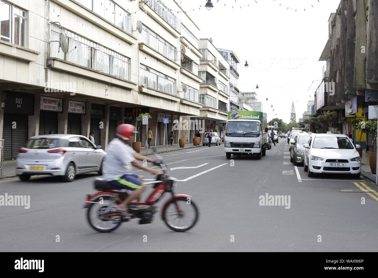 Curepipe (Mauritian Creole pronunciation: [kiːəpip]) also known as La Ville-Lumière Stock Photo