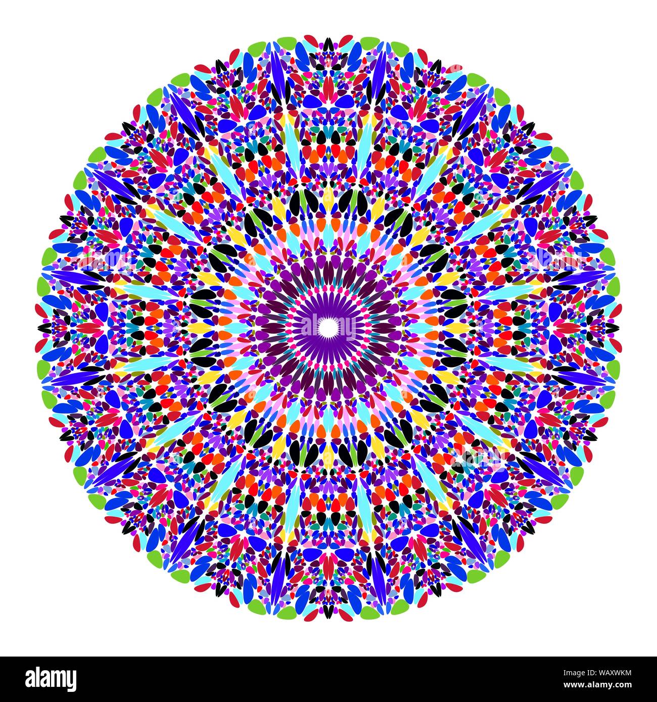 Floral mandala - abstract circular vector graphic design Stock Vector ...