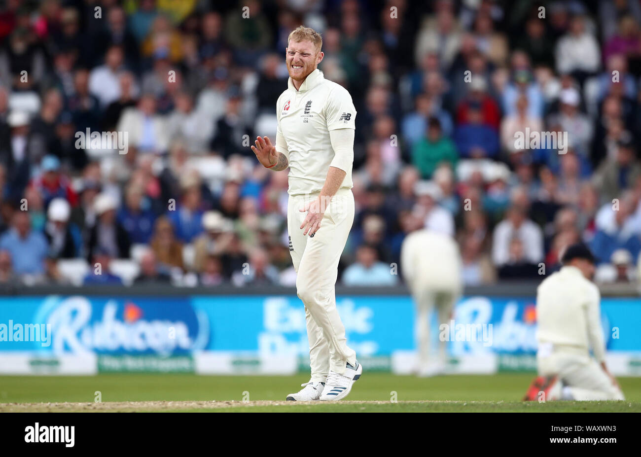 England's Ben Stokes looks dejected during day one of the third Ashes Test match at Headingley, Leeds. Stock Photo