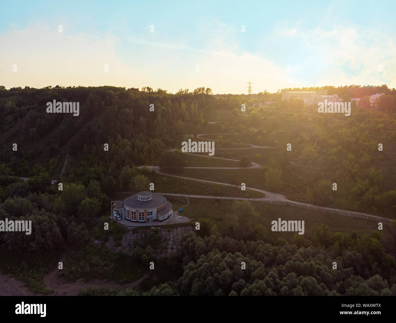 Aerial top vew winding hi-res stock photography and images - Alamy