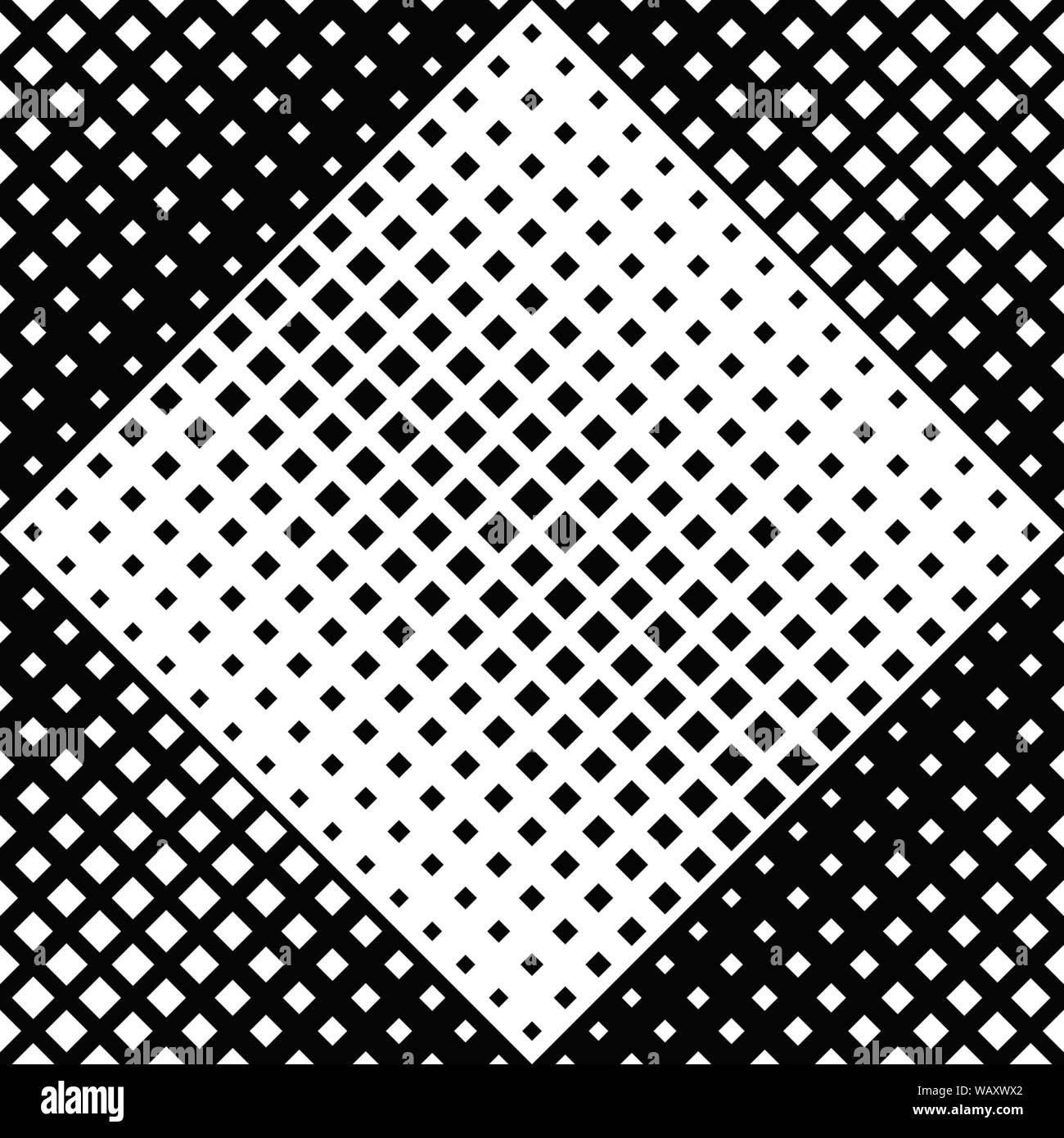 Monochrome seamless square pattern background design - abstract black ...
