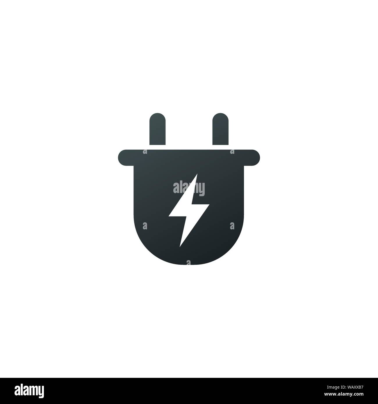 charger wall plug and lightning charging icon. charger sign for web and