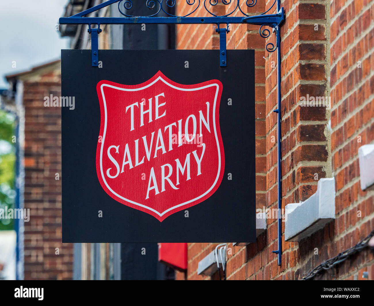 The Salvation Army Charity Shop Sign in Norwich UK Stock Photo
