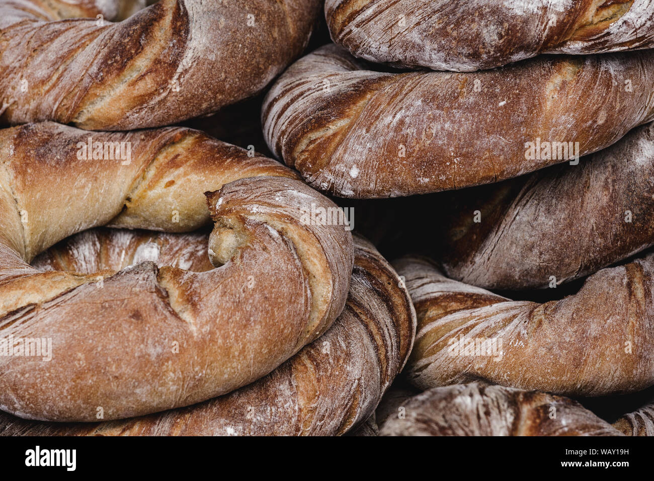 "Rosquilha de Batata Doce", a traditional homemade bread of Madeira island. Bread made with