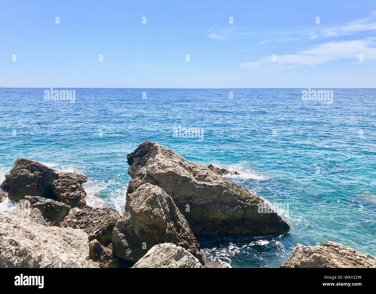 See With Rocks rocks at the sea view Stock Photo - Alamy