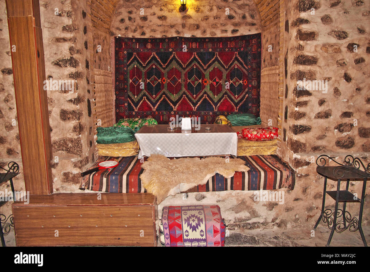 Sheki, Azerbaijan - 12 Jul 2013. The Khan's Palace in Sheki city ...