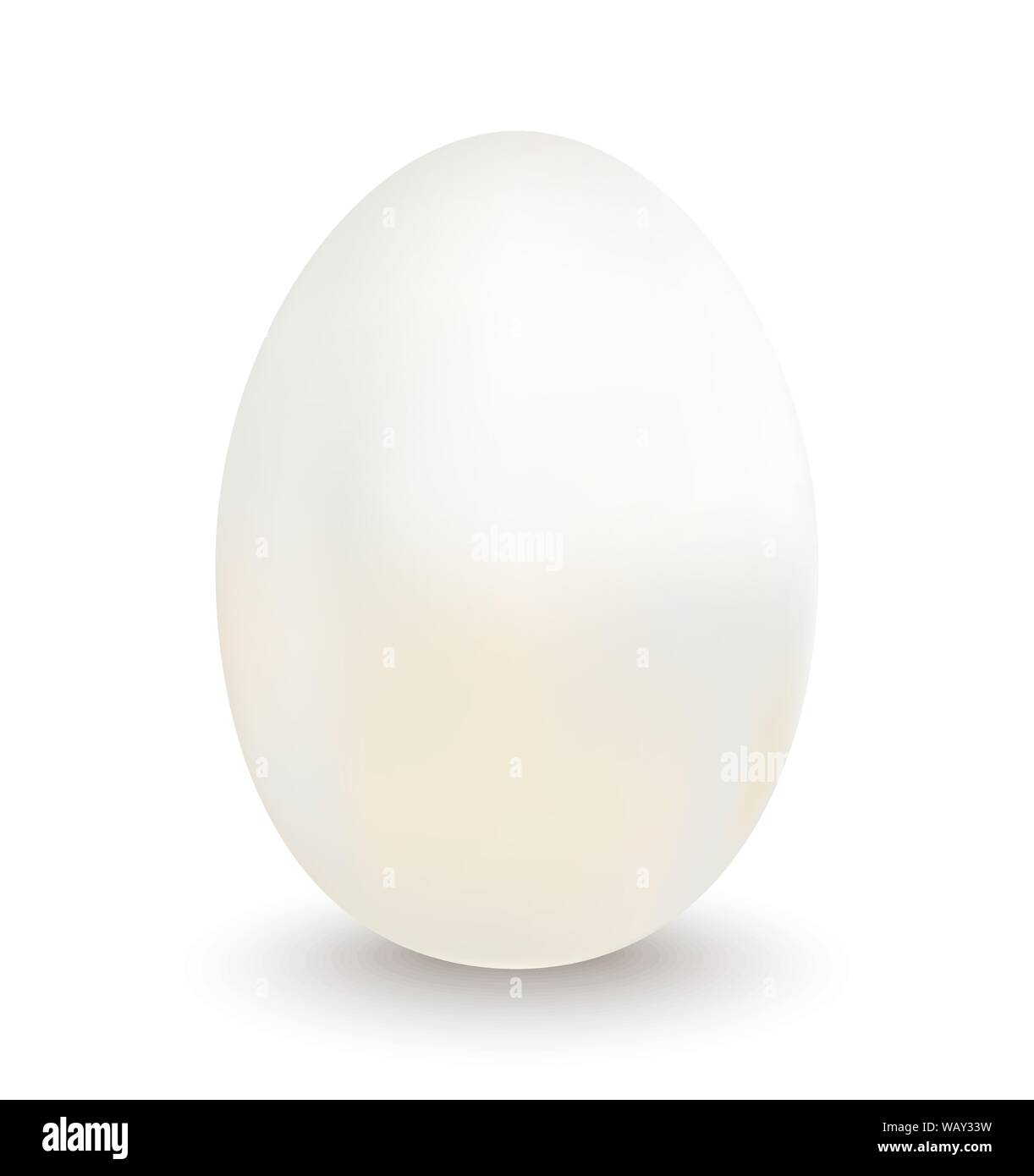 Easter white egg on a white background.Vector illustration Stock Vector