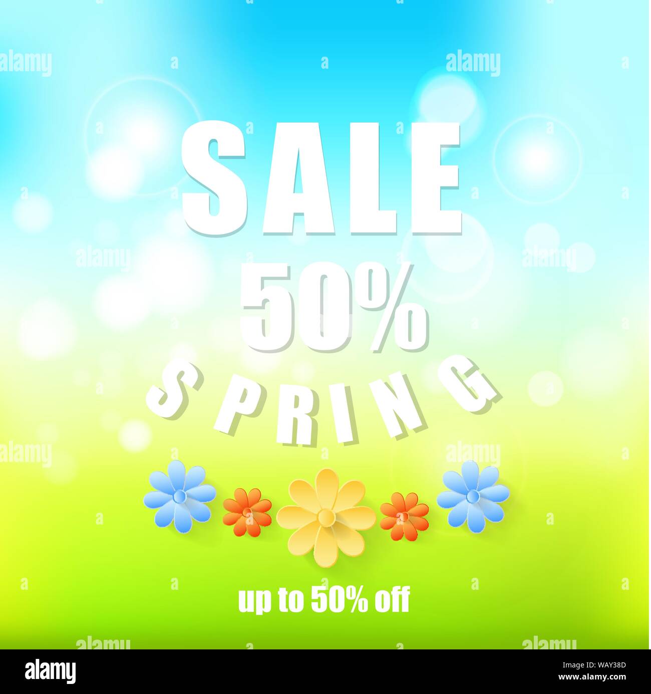 Spring sale background. Stock Vector