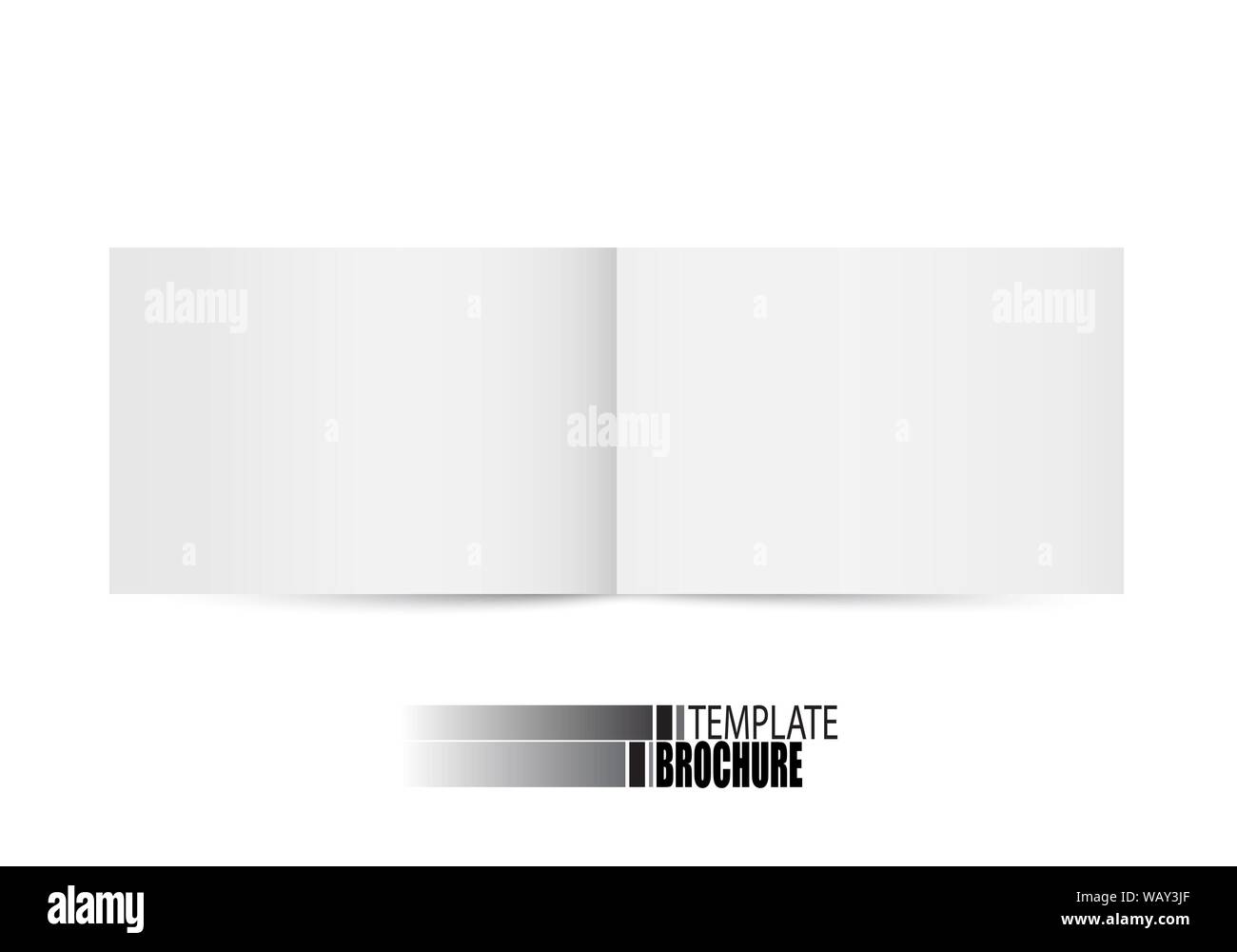 Brochure template on white background. Stock Vector