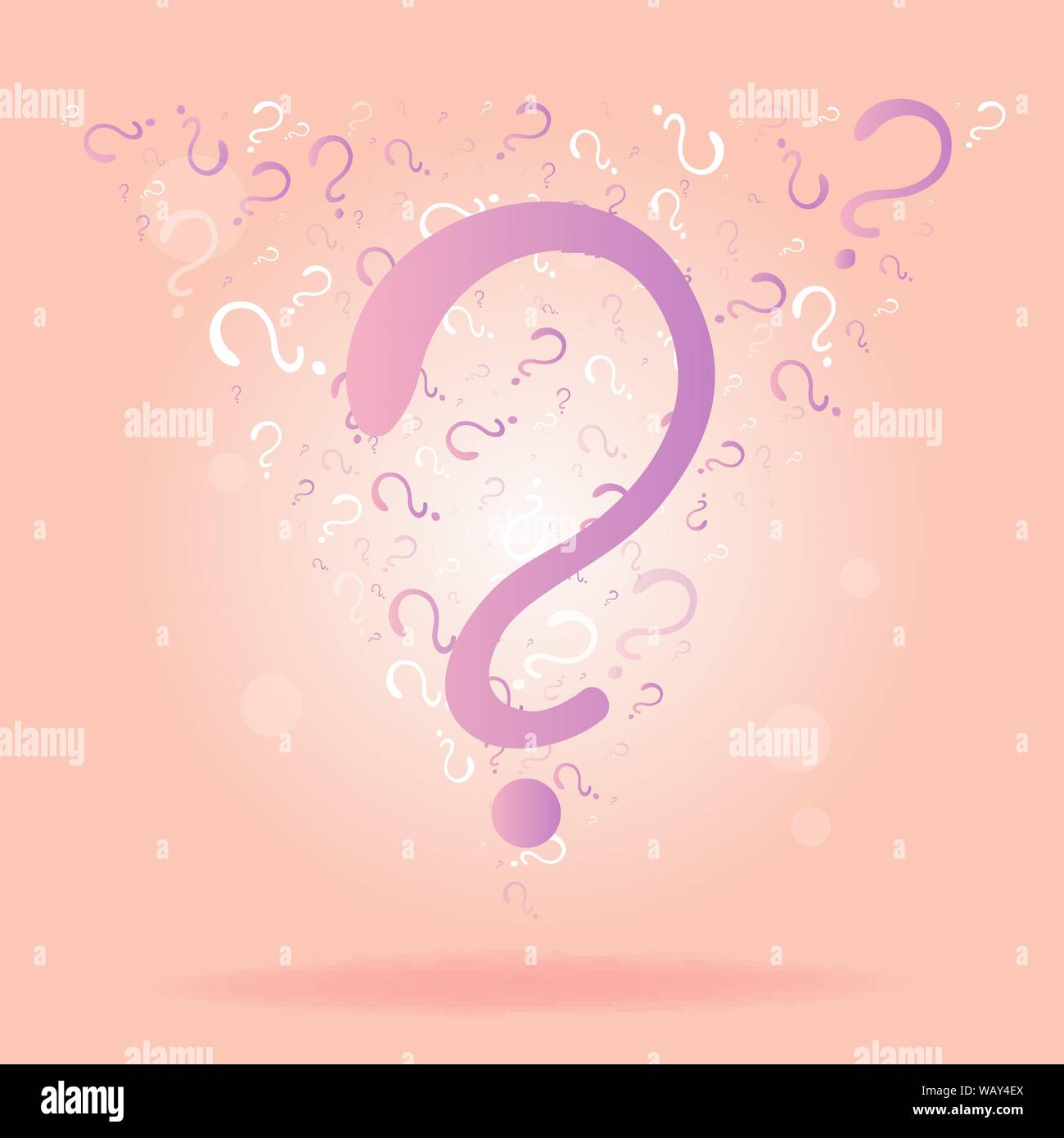 Question signs colorful vector illustration, problem and priority ...