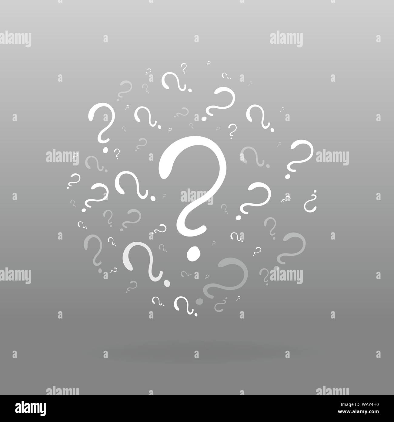 Question signs colorful vector illustration, problem and priority ...