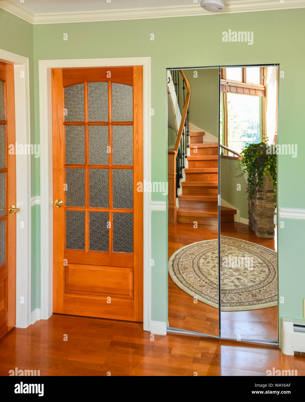Wooden french doors. Interior design of luxury residential house Stock  Photo - Alamy