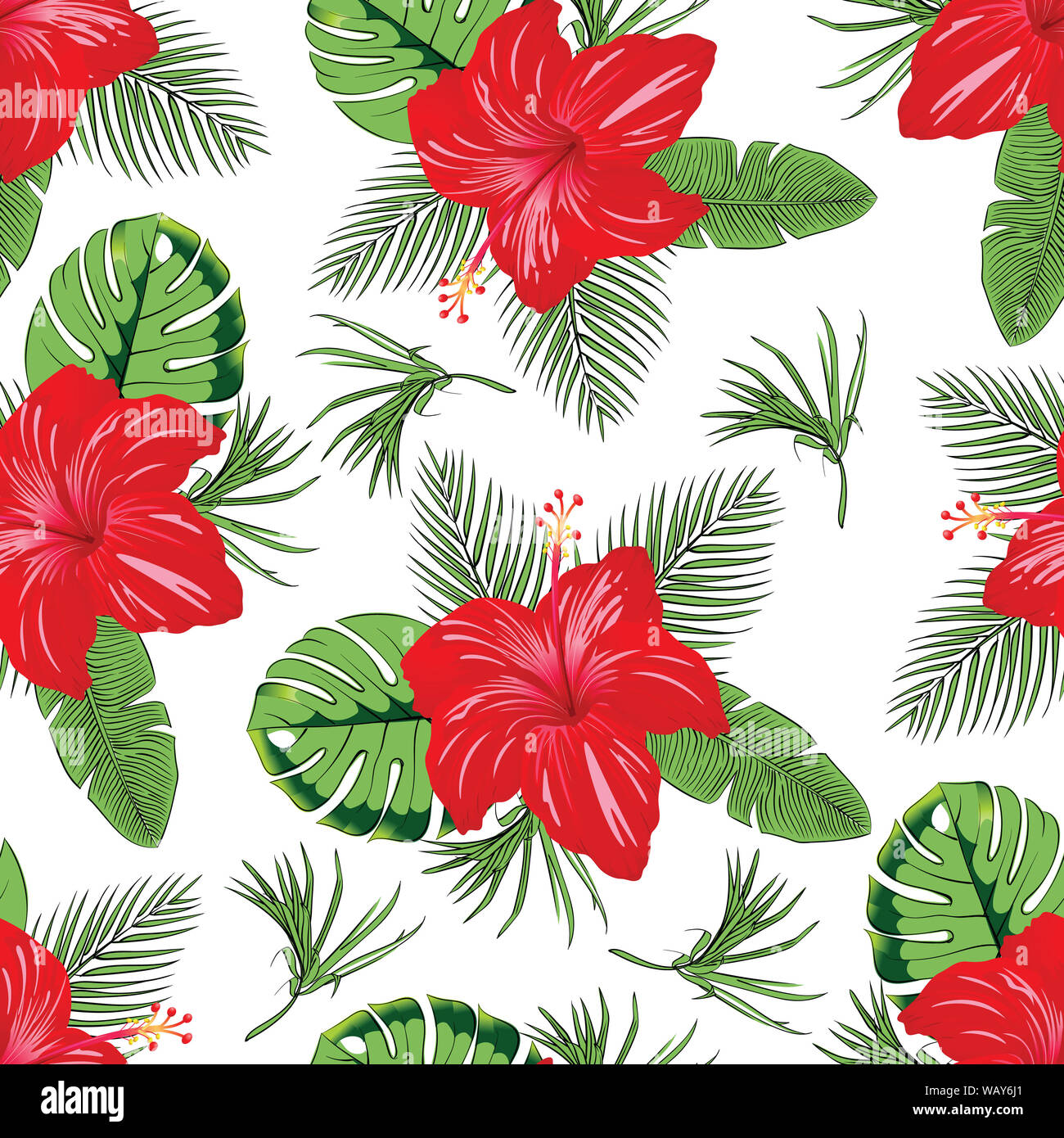 Watercolor tropical flower hi-res stock photography and images - Alamy