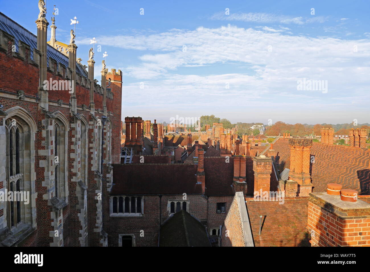 Great Hall and Tudor Palace rooves, Rooftop Tour, Hampton Court Palace, East Molesey, Surrey, England, Great Britain, United Kingdom, UK, Europe Stock Photo
