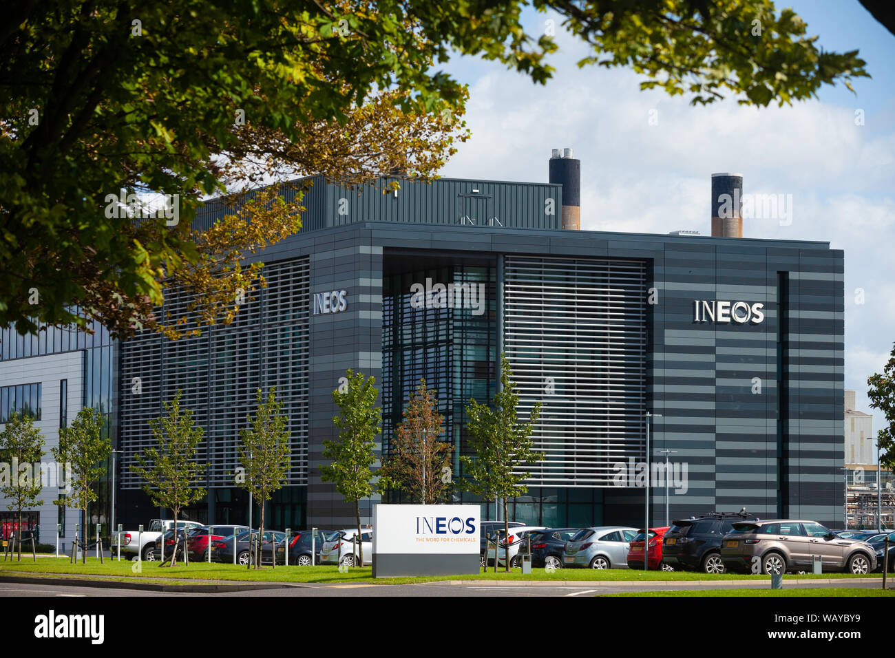 The modern looking INEOS Grangemouth Headquarters in Scotland Stock