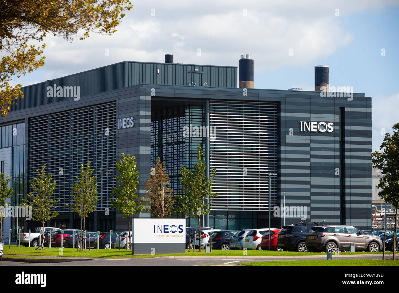 The modern looking INEOS Grangemouth Headquarters in Scotland Stock