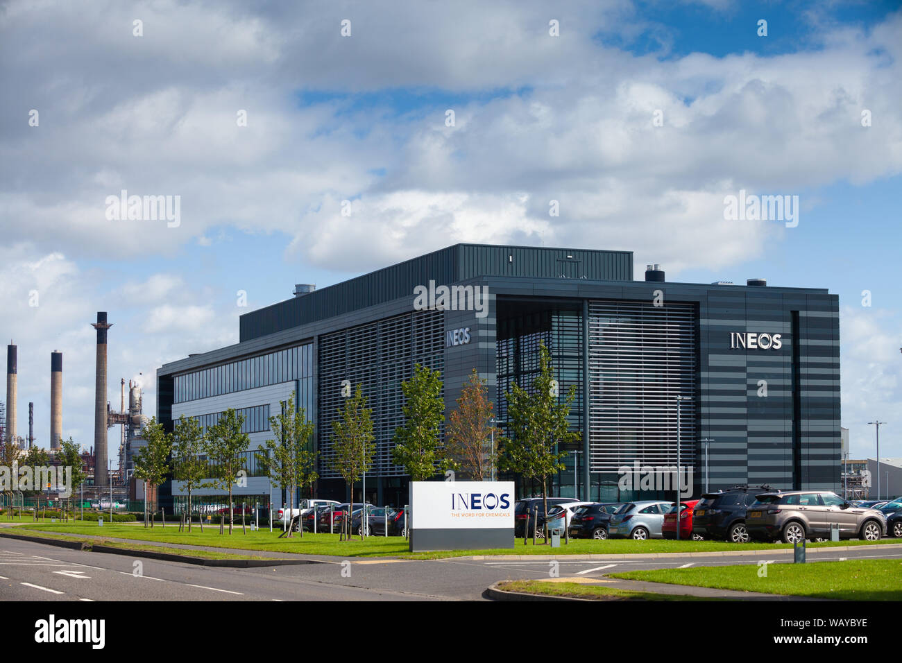The modern looking INEOS Grangemouth Headquarters in Scotland Stock