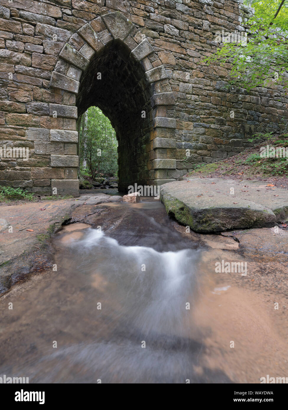 Poinsett Bridge over Little Gap Creek. The oldest bridge in South Carolina. Built in 1820 and named for Joel Roberts Poinsett. Within the Poinsett Bri Stock Photo