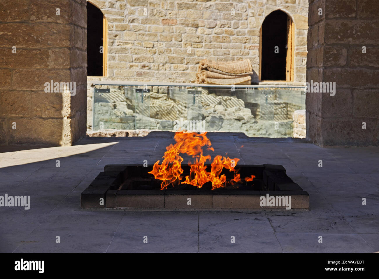 Ateshgah / Azerbaijan - 14 Jul 2017: The zoroastrian fire temple Ateshgah, Azerbaijan Stock Photo