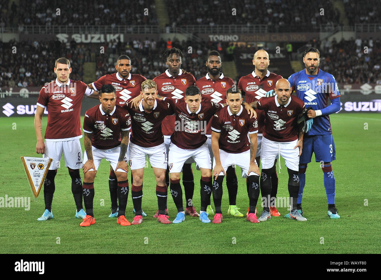 Torino FC during the Europa League 2019-20 football match between Torino FC  and Wolverhampton Wanderers FC at Stadio Grande Torino on 22th August, 2019  in Turin, Italy Stock Photo - Alamy