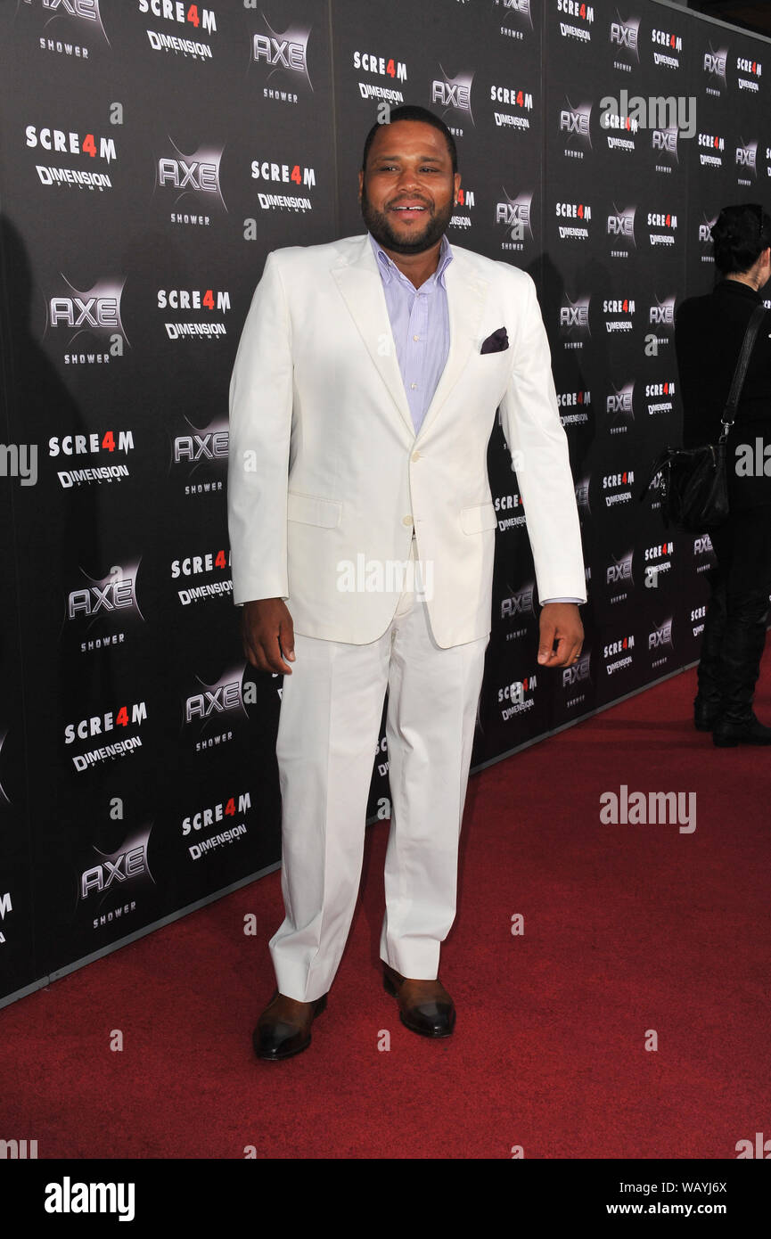 LOS ANGELES, CA. April 11, 2011: Anthony Anderson at the world premiere of 'Scream 4' at Grauman's Chinese Theatre, Hollywood, © 2011 Paul Smith / Featureflash Stock Photo