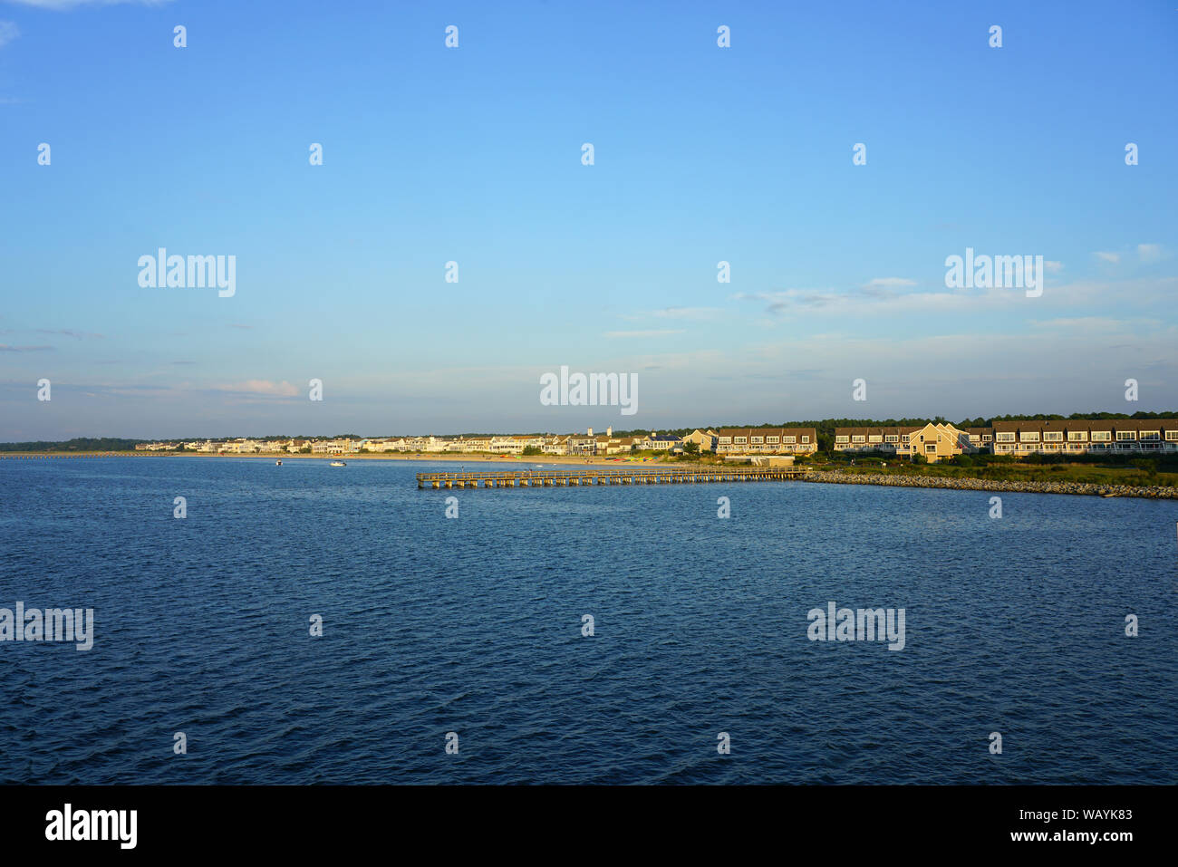 LEWES, DE 14 AUG 2019 View of beach houses in Lewes, Delaware, seen