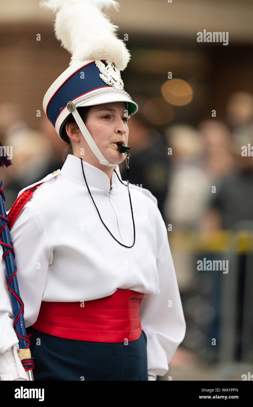 Holland, Michigan, USA May 11, 2019 Tulip Time Parade, Members of