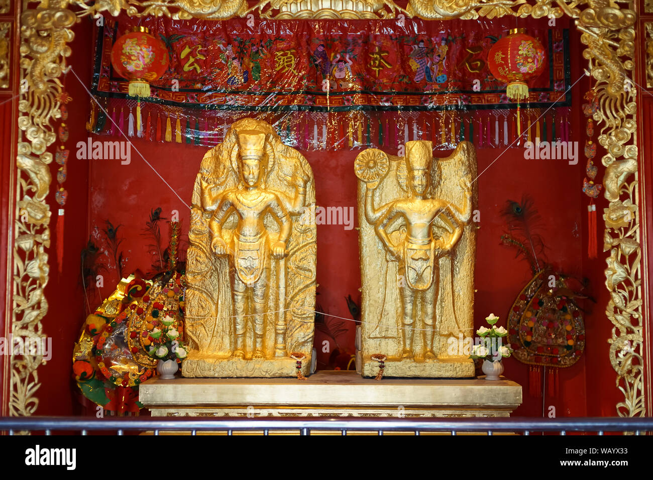 Suphan Buri, Thailand - May 25, 2019: Shrine of the city god in Celestial Dragon Village of Suphan buri, Thailand. Stock Photo