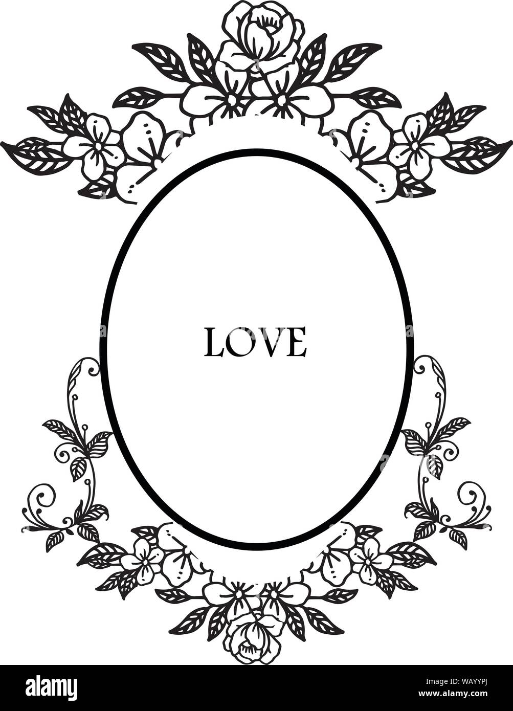 Element design romantic for card love, with feature leaves and flower ...