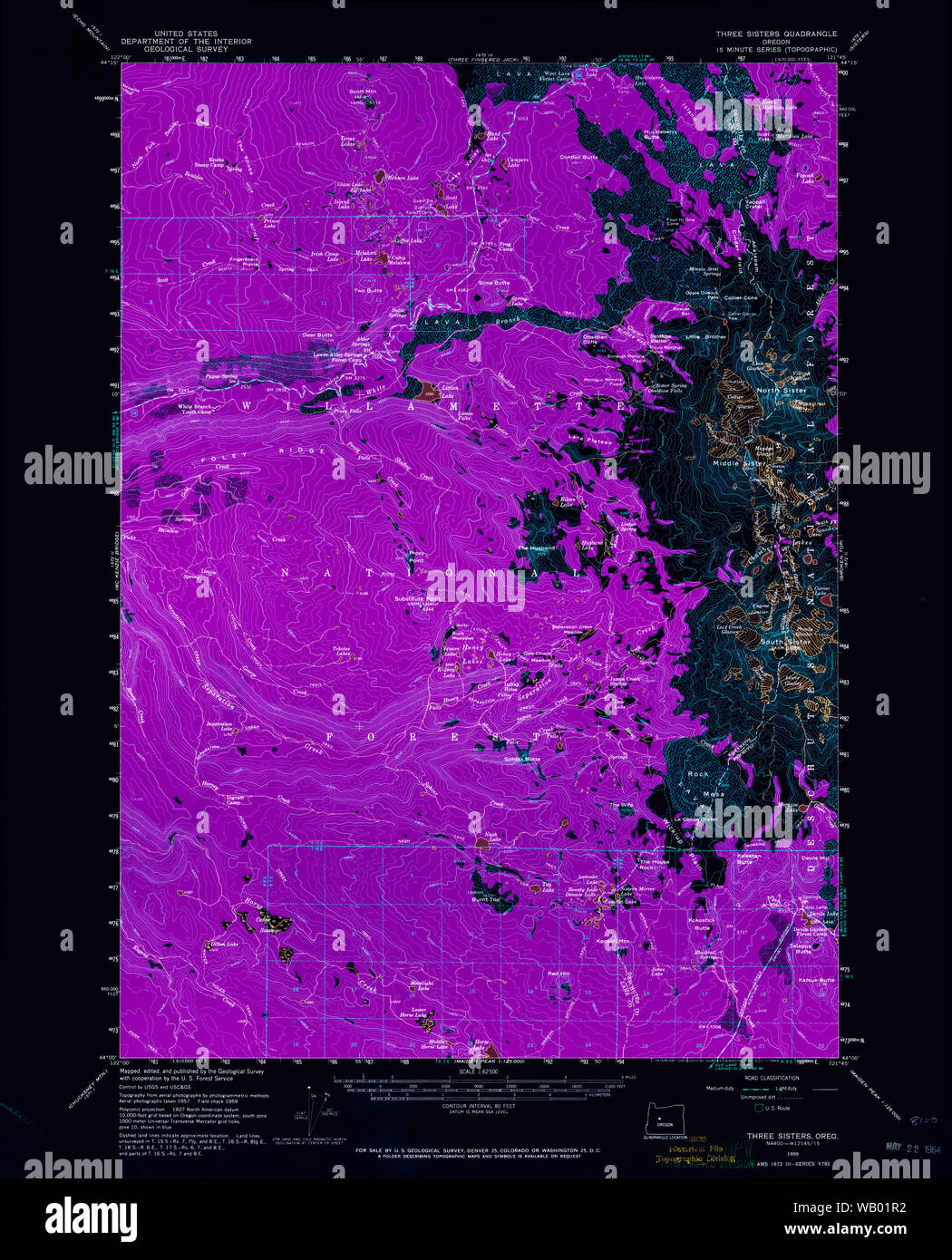 Map of sisters oregon hires stock photography and images Alamy