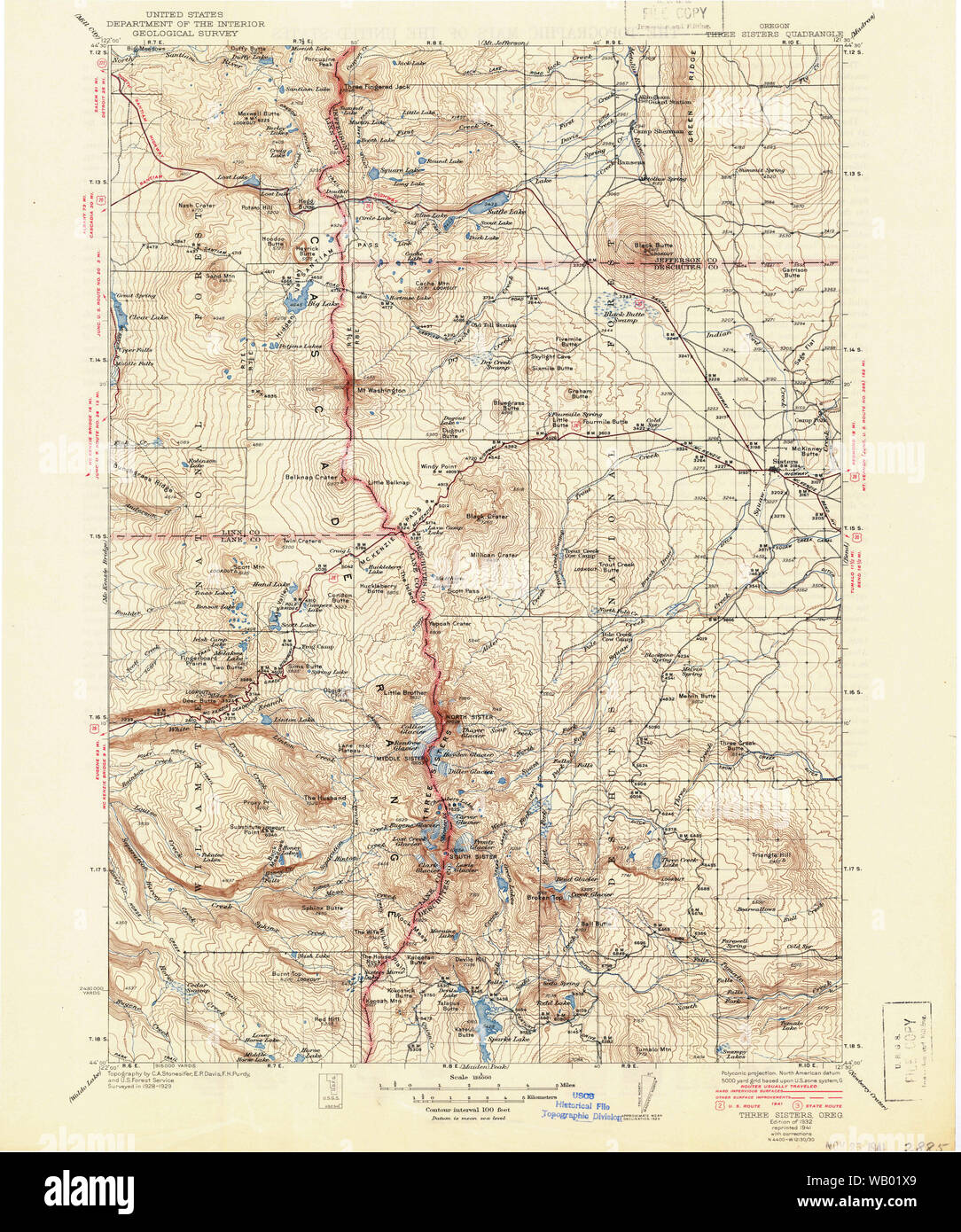 Sisters oregon map hires stock photography and images Alamy