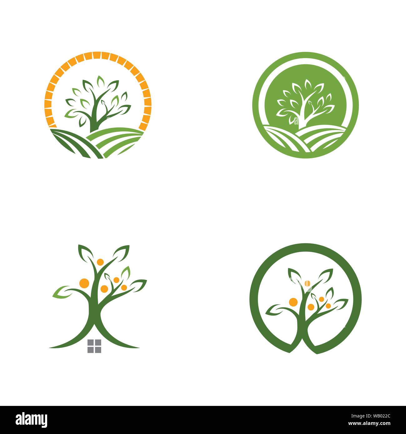 Logos of green Tree leaf ecology nature element vector Stock Vector ...